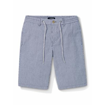 Walbusch Herren Seersucker Bermudas Blau gestreift Image