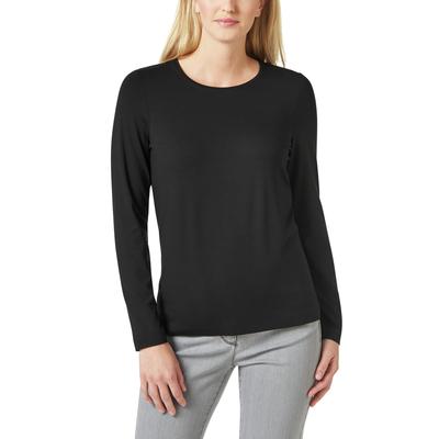 Walbusch Damen Viskose-Shirt Langarm Schwarz Image