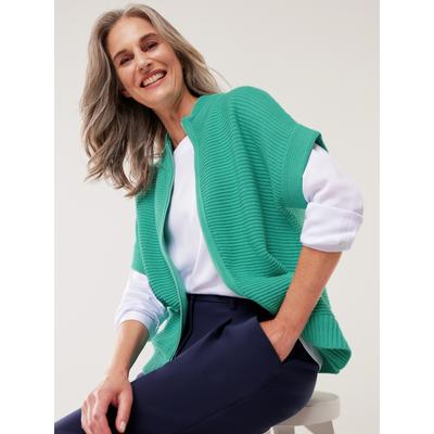 Walbusch Damen Baumwoll-Zip-Strickweste Gruen Image