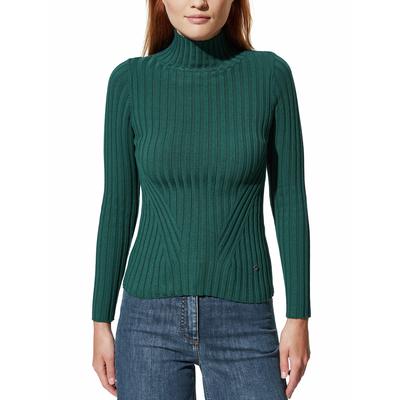 Walbusch Damen Stehbund-Pullover Diagonalrippe Gruen Image