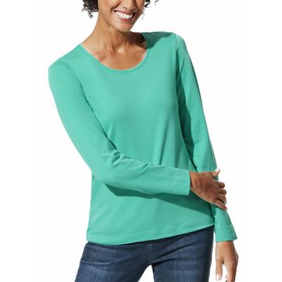 Walbusch Damen Baumwoll-Basic-Shirt Langarm Gruen Image