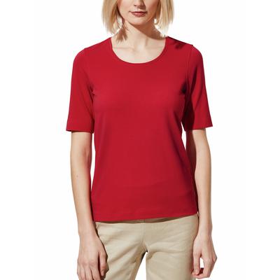 Walbusch Damen Baumwoll-Basic-Shirt Halbarm Rot Image