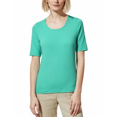 Walbusch Damen Baumwoll-Basic-Shirt Halbarm Gruen Image