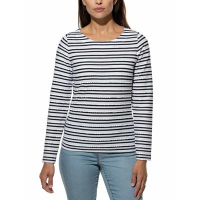 Walbusch Damen Baumwollshirt Wellenreiter Blau gestreift Image