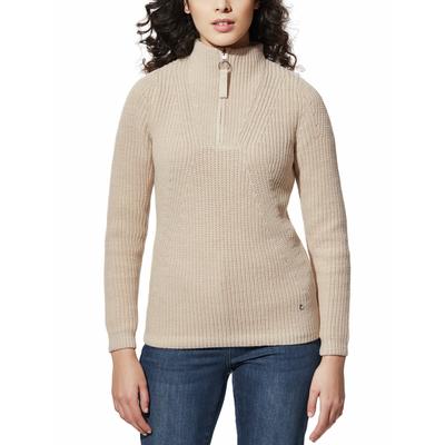 Walbusch Damen Baumwoll-Pullover Troyerkragen Beige Image