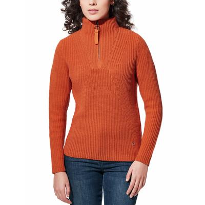 Walbusch Damen Baumwoll-Pullover Troyerkragen Orange Image