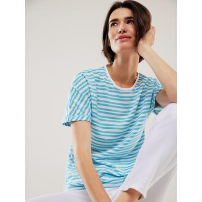 Walbusch Damen Kimonoshirt Ringelstruktur Hellblau gestreift Image