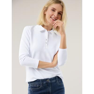 Walbusch Damen Ottoman Polo Shirt Weiss Image