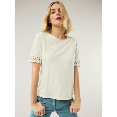 Walbusch Damen Baumwollshirt Dekospitze Weiss Image