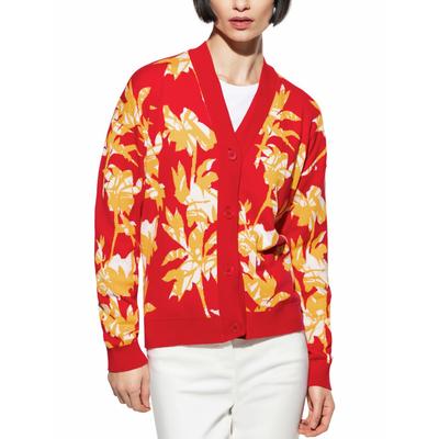 Walbusch Damen Jacquard Cardigan Rot gemustert Image