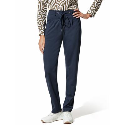 Walbusch Damen Jersey-Hose Stretch & Relax Blau