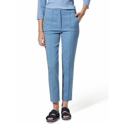 Walbusch Damen 7/8-Jacquardhose Minimal Blau gemustert Image