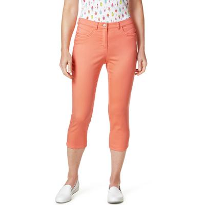 Walbusch Damen Bügelfrei Baumwollcapri Orange Image
