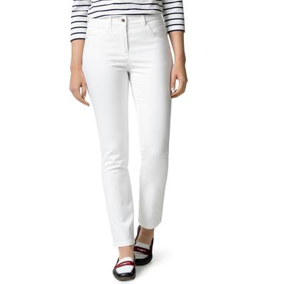 Walbusch Damen Bügelfrei Cotton Hose Slim Fit Weiss Image