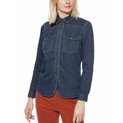 Walbusch Damen Husky Jeans-Bluse Blau Image