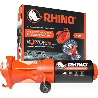 Camper/RV Sewer Macerator Pump System - VortexCore Technology Grinds Sewer Waste into 1/8” Pieces -