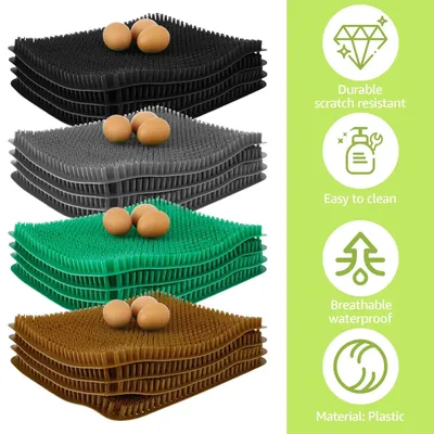 4pcs Chicken Bedding Mats Nesting Pads Washable Hen Nesting Pads Plastic Cuttable and Reusable Egg