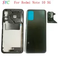 Custodia per coperchio batteria porta posteriore per Redmi Note 10 5G Cover posteriore con parti di riparazione del vassoio della scheda SIM del telaio centrale