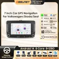 7 "2 Din Android 14 Wireless Carplay Android Auto per VW/Seat/Skoda/Passat/Golf/Polo supporto AI Pro TPMS OBD DAB RDS BT WIFI GPS