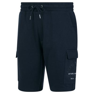 Jogger Shorts Lewes Multi-Pocket Brushback Fleece Jogger Cargo Shorts in Sky Captain Navy / M - Tokyo Laundry