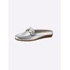 Slipper CASUAL LOOKS, Damen, Gr. 41, silber (silberfarben), Leder, sportlich, Schuhe