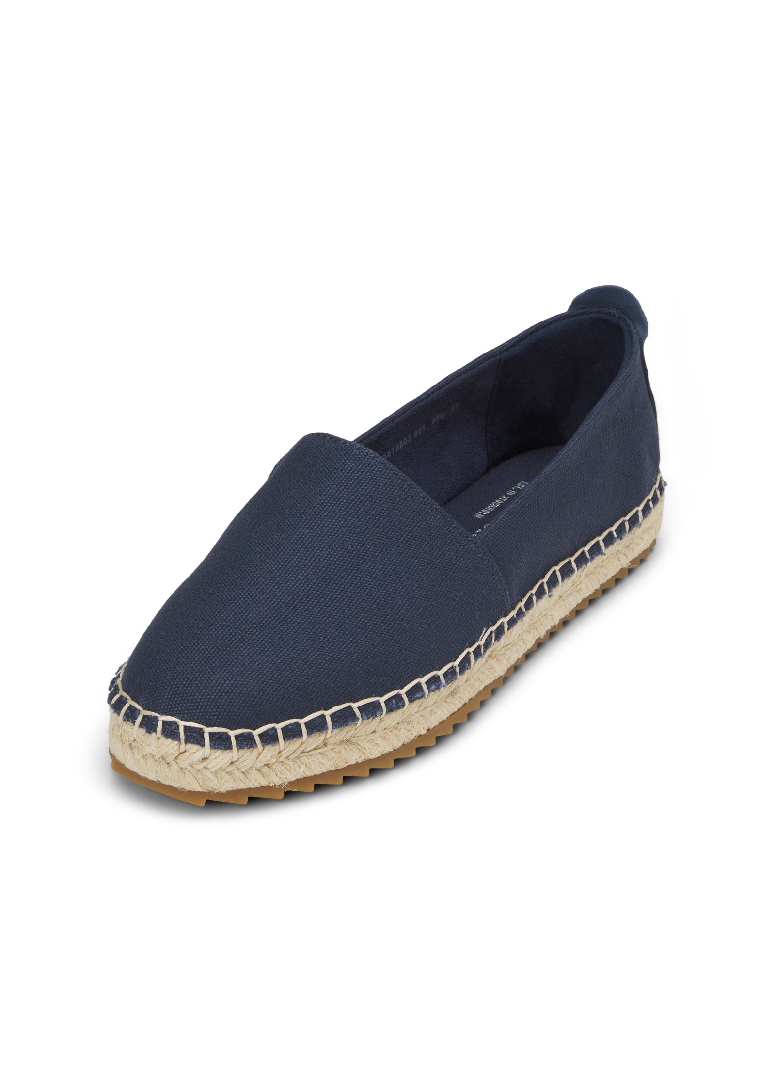 Espadrille MARC O'POLO "aus hochwertigem Canvas", Damen, Gr. 41, blau (navy), Obermaterial: 100% Baumwolle, unifarben, Schuhe Espadrille