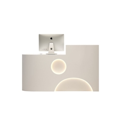 360Home Ladenkasse kleine Theke Ladentheke kassen Empfangstheke Empfangstisch links Weiß 160cm Image