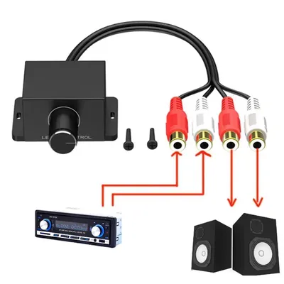 New Car Amplifier Volume Regulator Speaker Bass Controller Audio 27.5cm Sound Amplifier Subwoofer Adjuster Car Amplifier 12 Q7D6