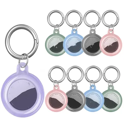 Abdeckung Für Air tag Tracker Halter Schlüsselbund Wasserdichte Volle Fall Abdeckung Transparent TPU Fall Für Apple Airtags GPS Locator Abdeckung