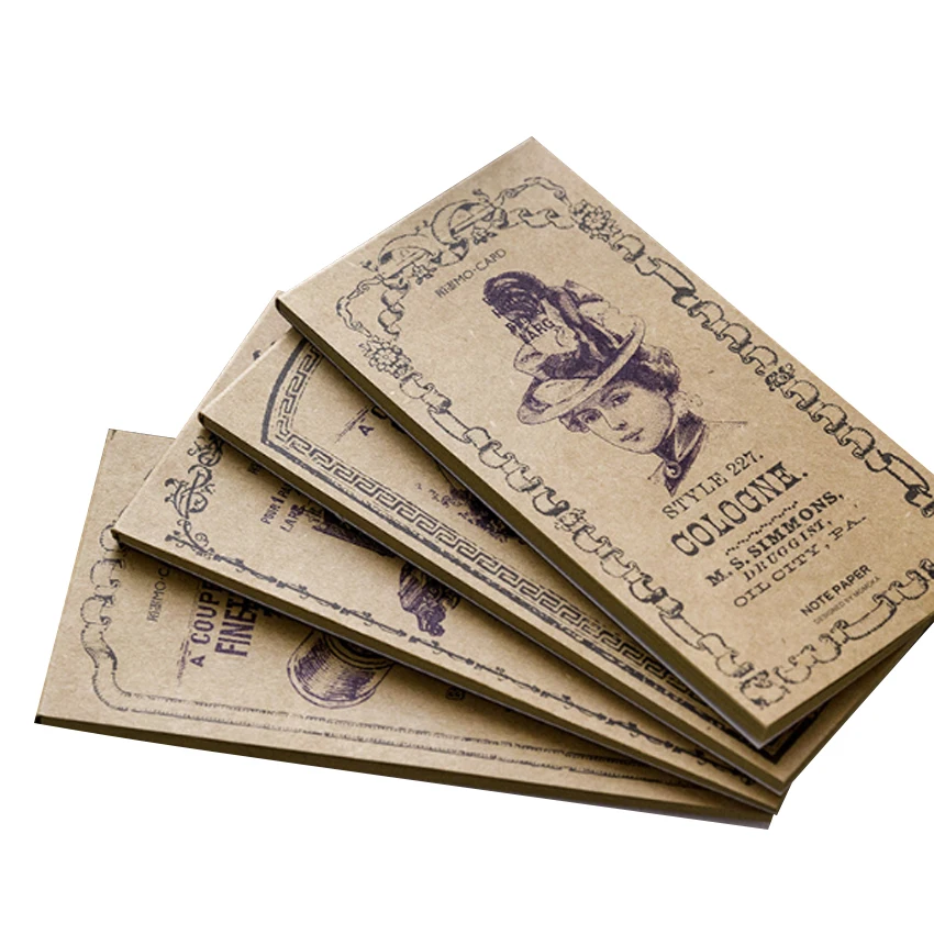 30 Stück/Packung Kraftpapier-Notizbuch von Momo's Retro-klassische Gedichte, Erinnerung, Nachrichtenetikett, dekorativ Image