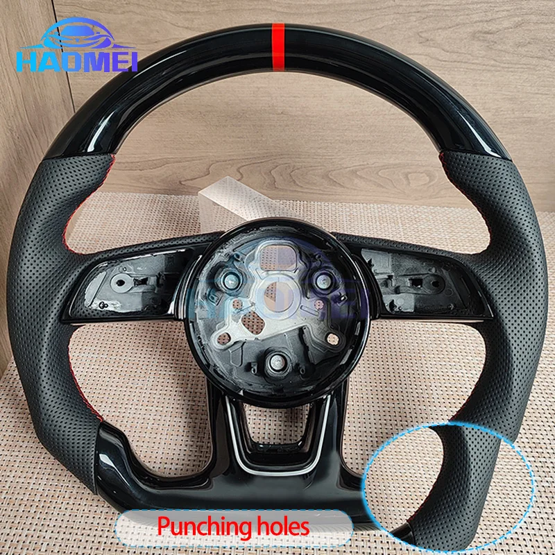 Geschmiedetes Kohlefaser-Lenkrad, geeignet für Audi A4 B9 A3 8Y S3 RS3 S4 RS4-Modelle, optionale Schaltwippen-Version Image