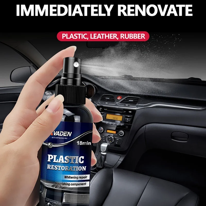 Multifunktionales Sanierungswachs für den Automobilinnenraum, stellt den Glanz aus Kunststoff und Leder wieder her, zögert Oxidation und Verblassen Image