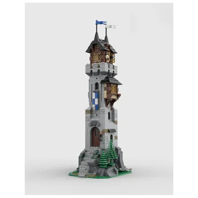 Benutzerdefinierte MOC Bausteine Spielzeug Mittelalterliche Burg Turm Modell 681 Stück Kreatives Weihnachtsgeschenk für alle Image