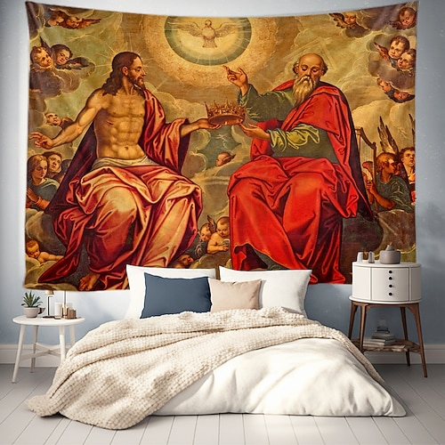 Mittelalterlicher Wandteppich Mittelalter Wandkunst große Wandteppich Wanddekoration Fotohintergrund Decke Vorhang Wohnraum Schlafzimmer Einrichtung Image