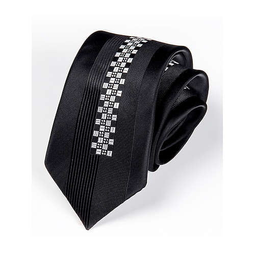 6 cm schmale Krawatte mit Positionierungsmuster für Herren – Streifen-, Blumen- oder Karomuster, elegante gewebte Seidenkrawatte für Business, Hochzeiten und formelle Anlässe Image