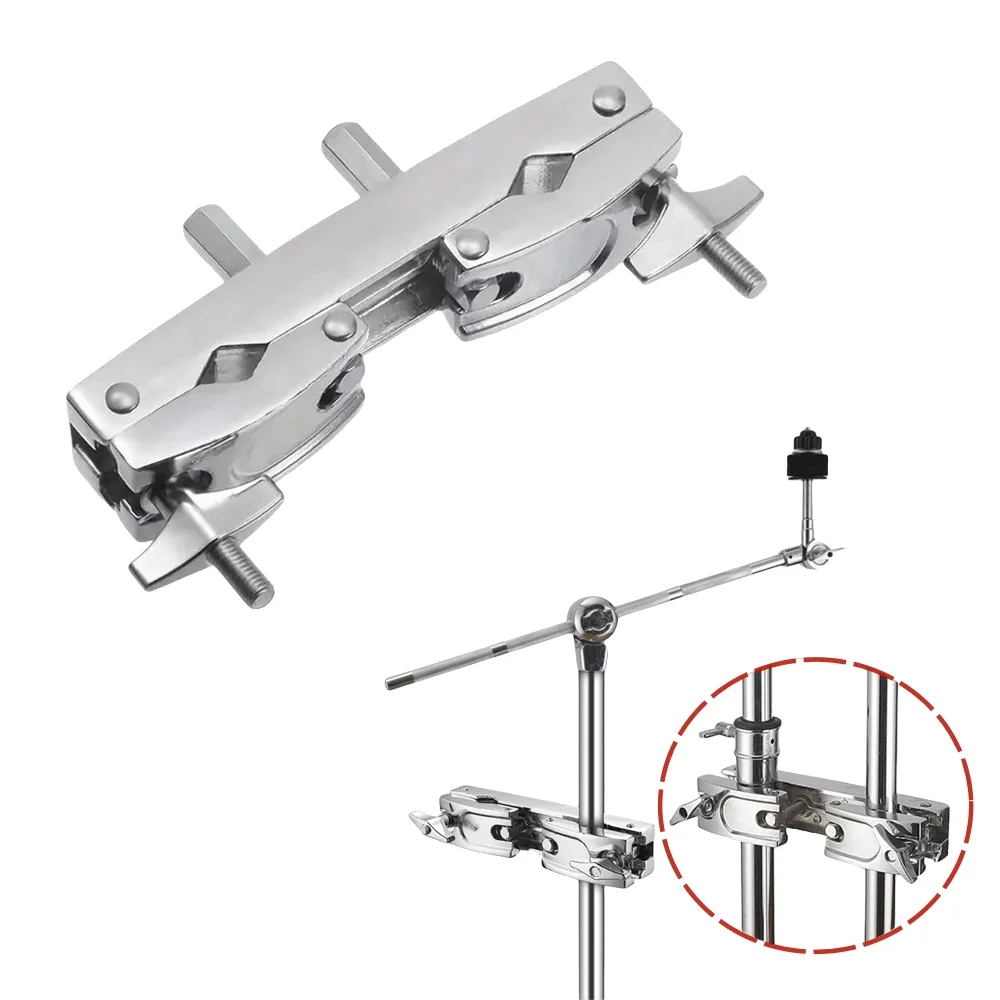 2-Loch verstellbare Quick Release Multi-Clamp Beckenständer Halter Klemme für Drum Beckenständer Halterung Image