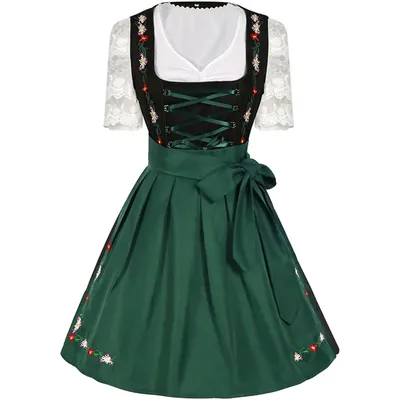 Oktoberfest Kleid Mujer Cosplay Kostüme Frauen Dirndl Kleider Deutsch Bayerisches Traditionelles Image
