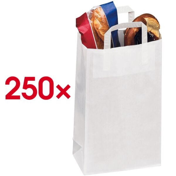 VP 200 Stück Papier-Tragetaschen »Topcraft« 400,0/450,0 mm weiß weiß, 40x45 cm