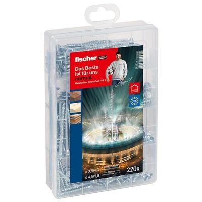 fischer Holzbauschrauben-Sortiment Meisterbox - PowerFast II SK TG/VG TX 3,5/4/4,5/5 x 1