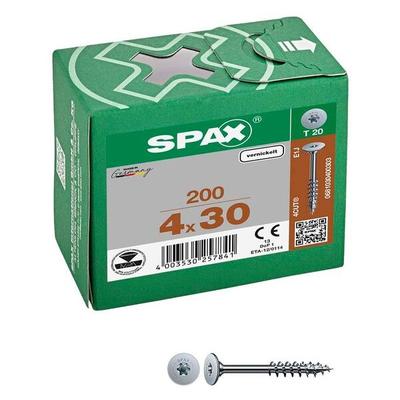 SPAX Holzbauschrauben T20 Flachrückwandkopf 4 x 30 mm 200 Stück Image