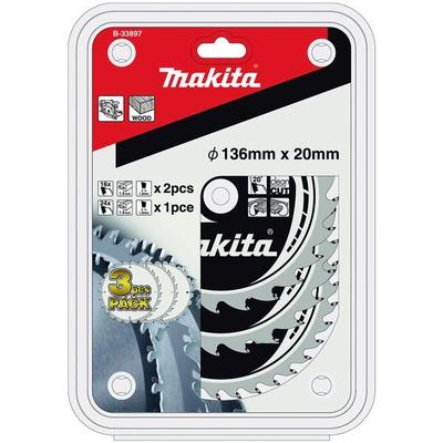 makita Kreissägeblätter-Set »B-33897« 136,0 mm 1x 24 Zähne / 2x 16 Zähne braun
