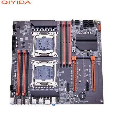 QIYIDA X99 Dual Motherboard X99 C612 Chip Supports LGA 2011-3 CPU DDR4 RAM NVME NGFF M.2 USB3.0 SATA3.0 PCI16X