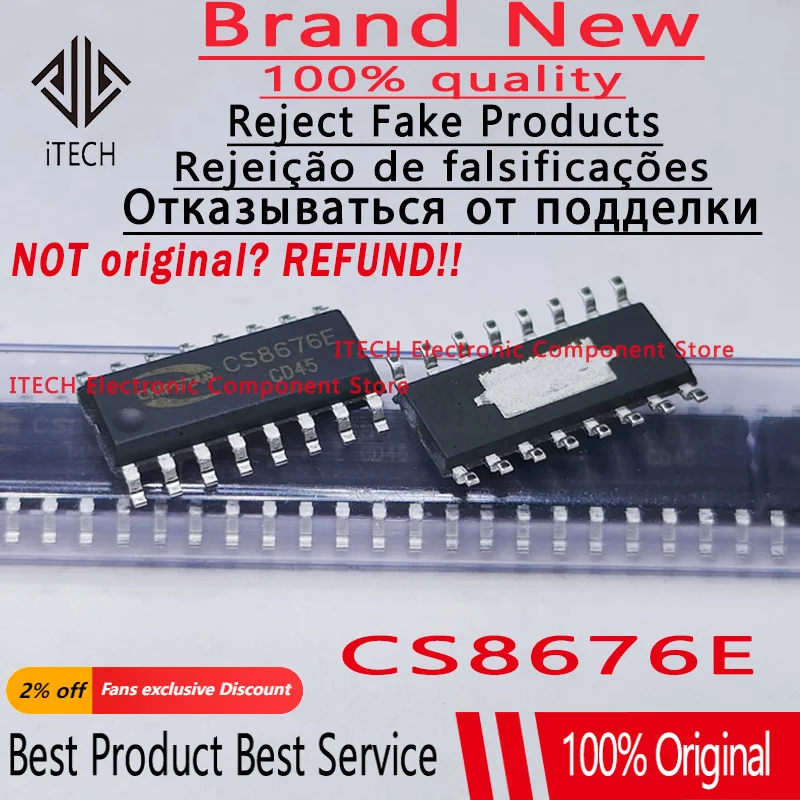 10pcs/lot Original CS8673E CS8673 CS8676E CS8676 SOP-16 Audio Power Amplifier Management IC Chip New and Genuine High Quality