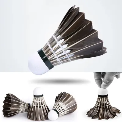Professional Badminton Shuttlecock Black Goose Feather Badminton Shuttlecock Training Sport