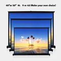 Schermo per proiettore da 50 pollici 4:3/16:9 Schermo per proiezione HD portatile pieghevole montato a parete per film di uffici Home Theater