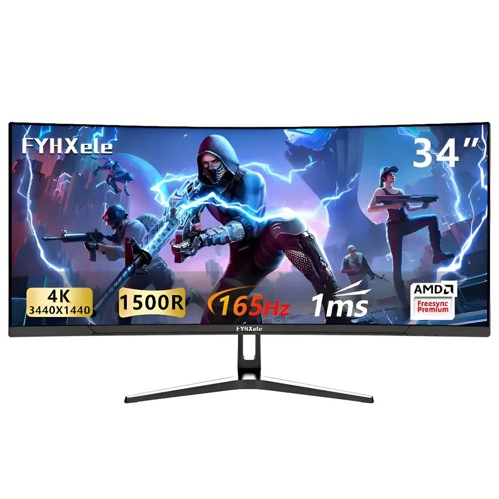 Moniteur 34 pouces 165Hz VA WQHD, écran large de bureau 21:9, écran d