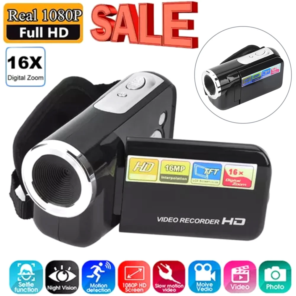 Appareil photo numérique Vintage 2.0 pouces 1080P 16MP caméra à écran rotatif 16X appareil photo numérique DV portable caméra HD pour adolescents