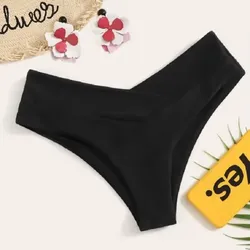 Maillot de bain femmes slips bas de Bikini maillots de bain bas classiques Biquini maillot de bain court effronté string V maillot de bain maillot de bain brésilien