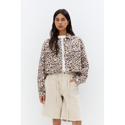 Leopard Print Boxy Fit Jacket