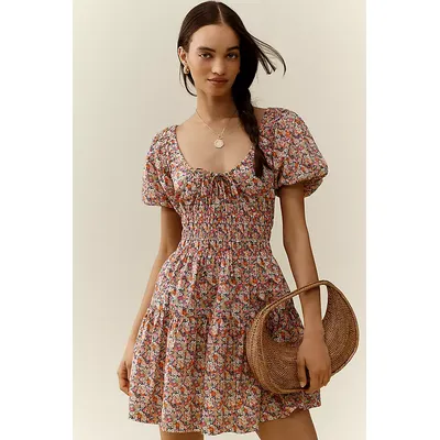 Love The Label x Liberty London Smocked Mini Dress